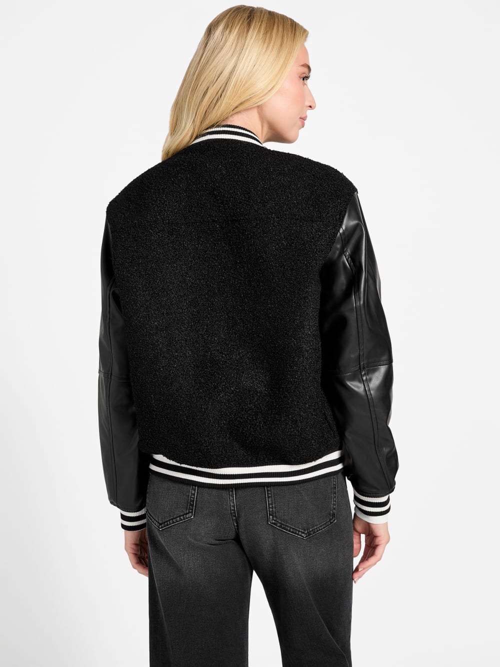 Eco Danielle Boucle Varsity Jacket - Image 4
