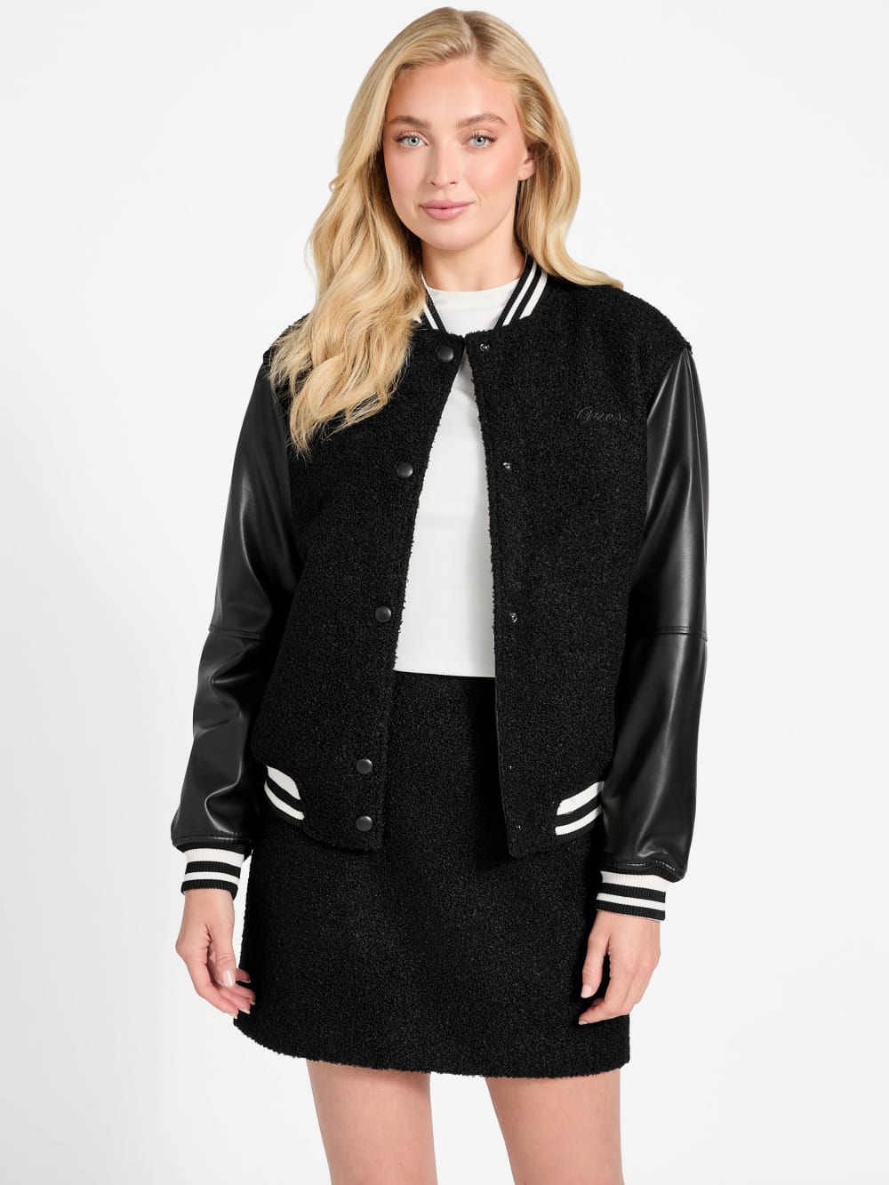 Eco Danielle Boucle Varsity Jacket - Image 5