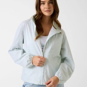 Checked windbreaker