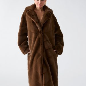 Maya Longline Faux-Fur Coat