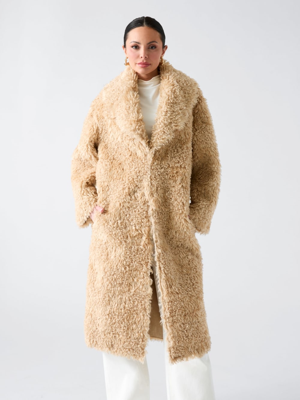 Margot Longline Faux-Fur Coat