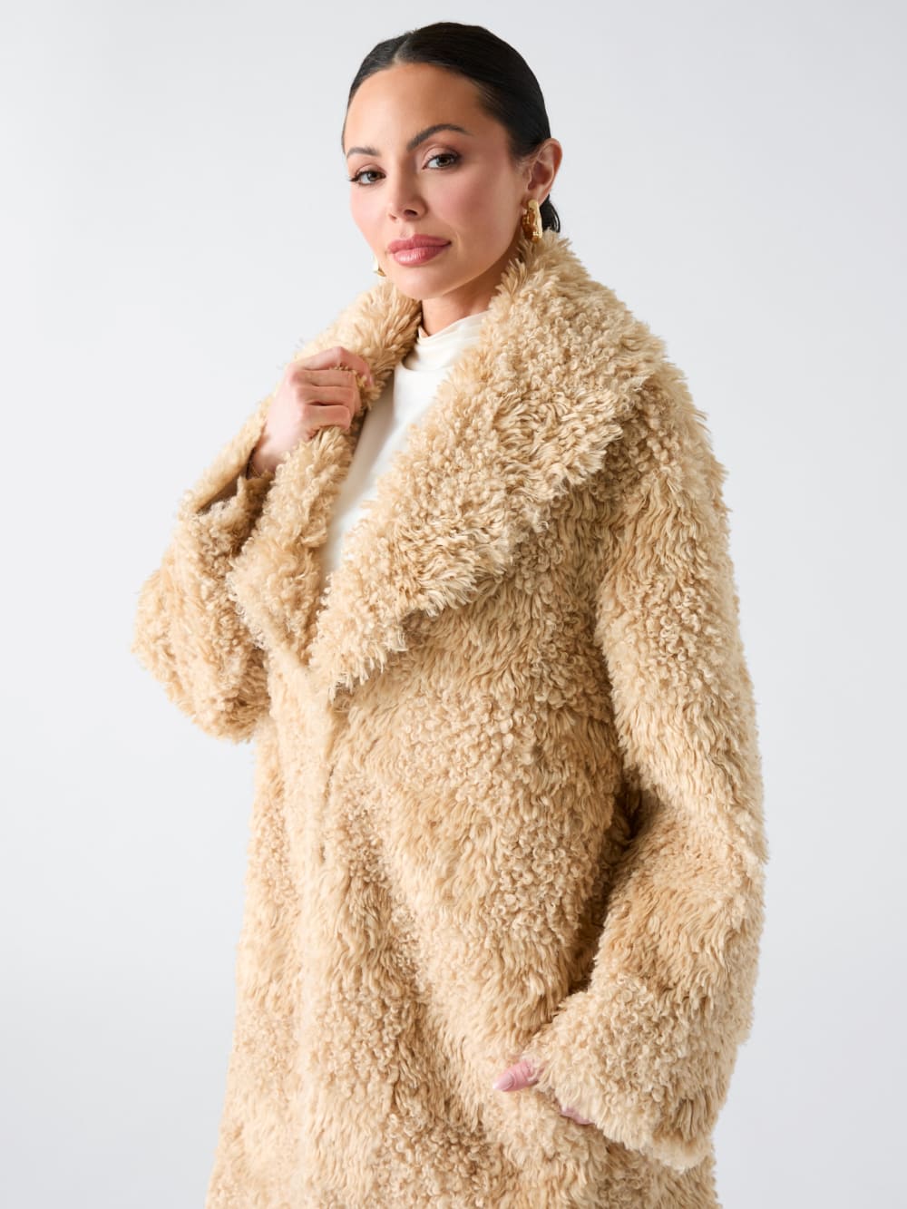 Margot Longline Faux-Fur Coat - Image 3