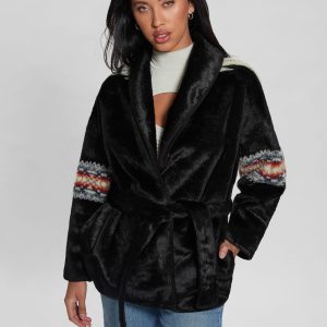 Carlotta Faux-Fur Wrap Jacket