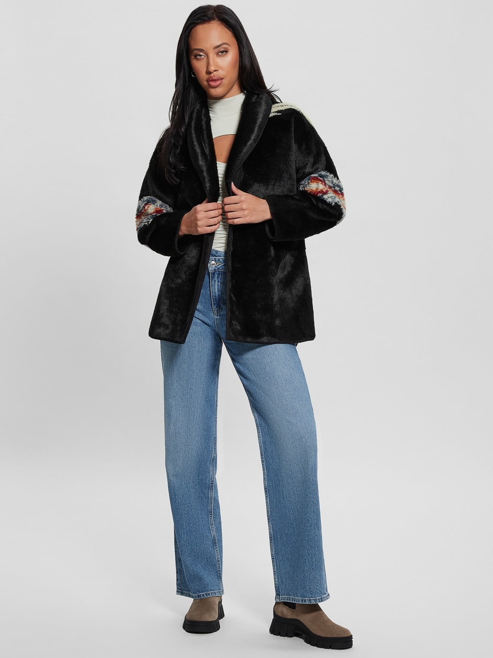Carlotta Faux-Fur Wrap Jacket - Image 3