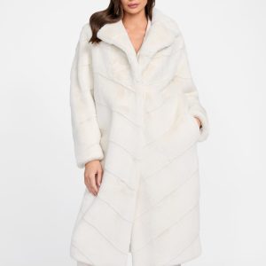 Maya Longline Faux-Fur Coat