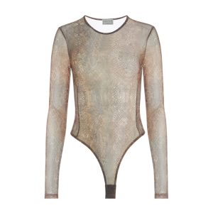 printed mesh bodysuit