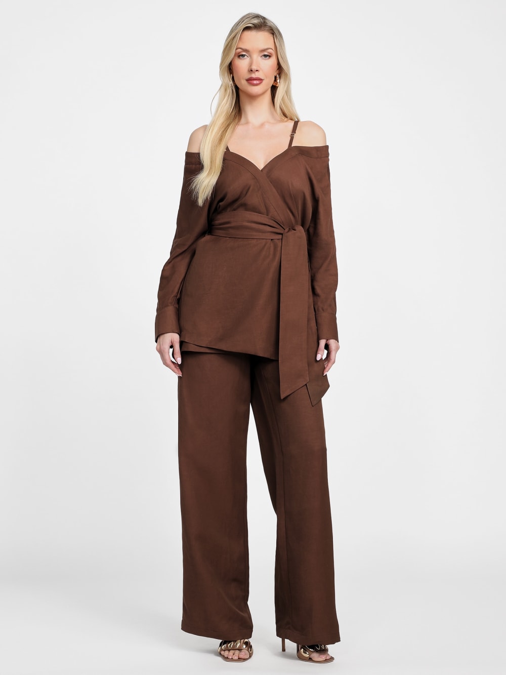 Eco Greta Linen-Blend Wrap Tunic - Image 2