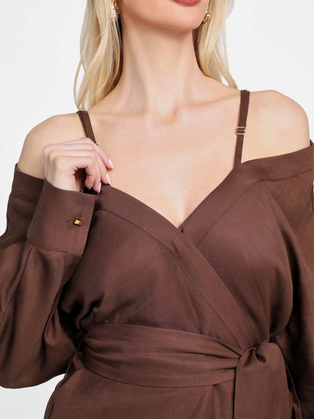 Eco Greta Linen-Blend Wrap Tunic - Image 3