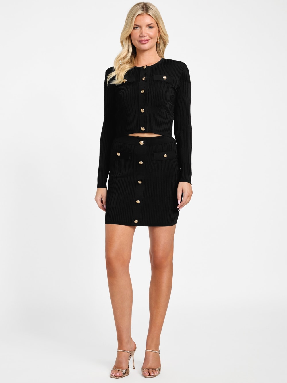 Janet Ribbed Sweater Cardigan - Image 2