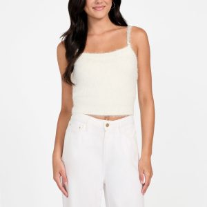 Keyla Fuzzy Sweater Crop Cami