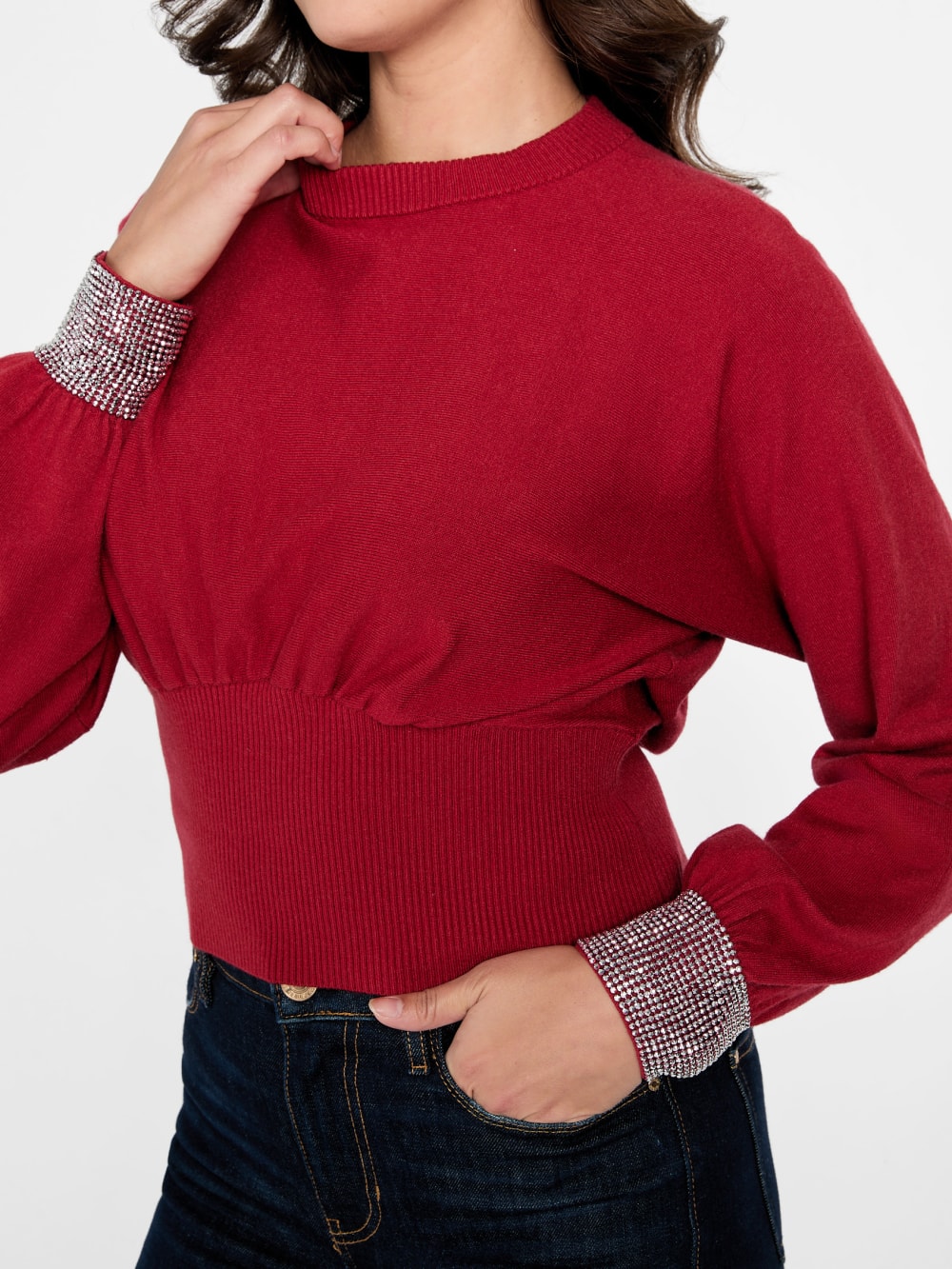 Eco Posa Bling Cuff Sweater - Image 3