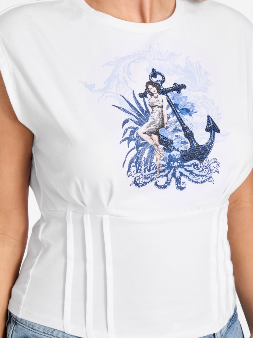 Eco Nautical or Nice Corset Tee - Image 2