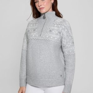 Half-Zip Wool-Blend Pullover Sweater