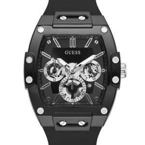 Black And Silver-Tone Multifunction Watch