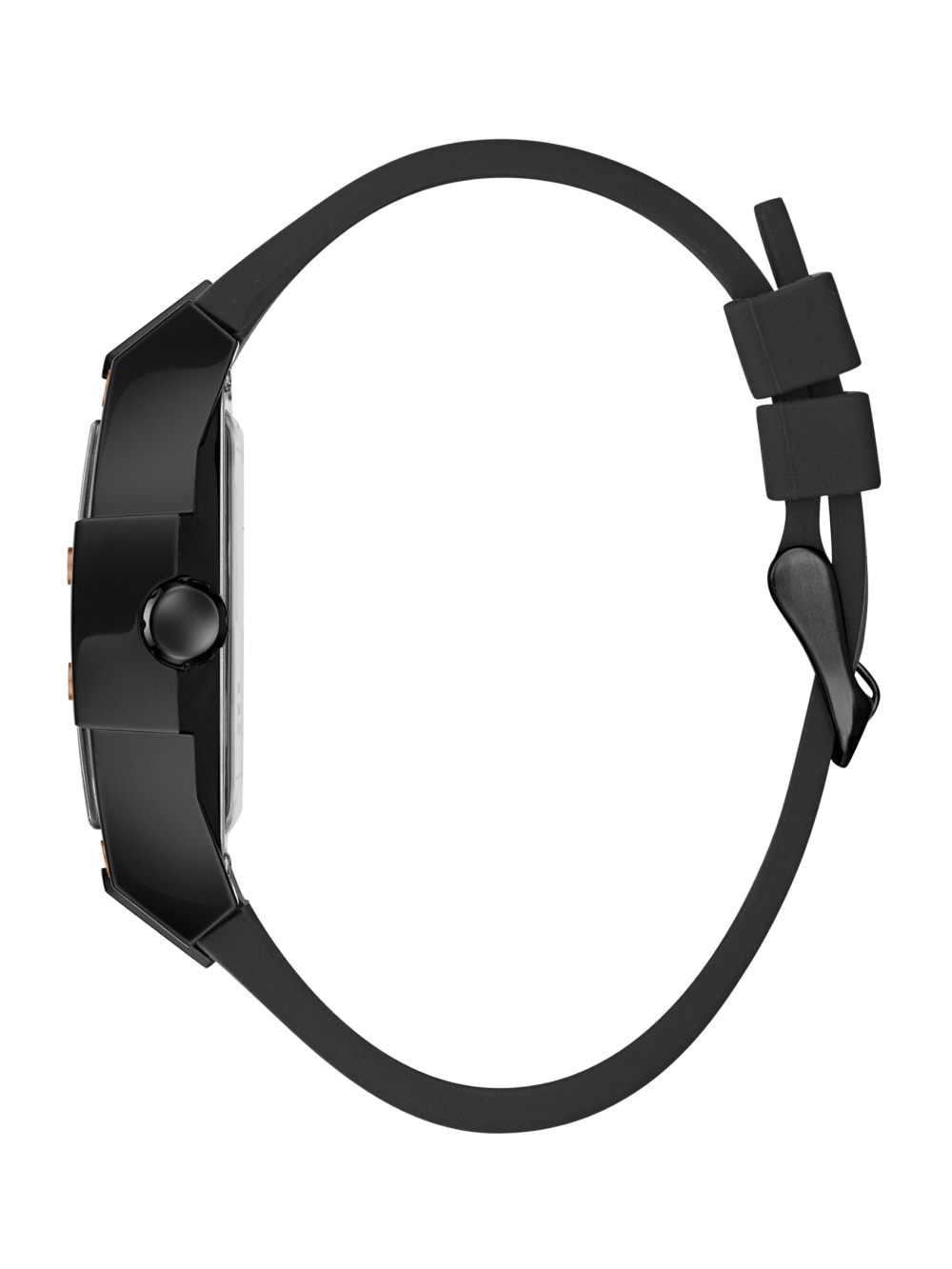Rose Gold-Tone and Black Silicone Multifunction Watch - Image 2