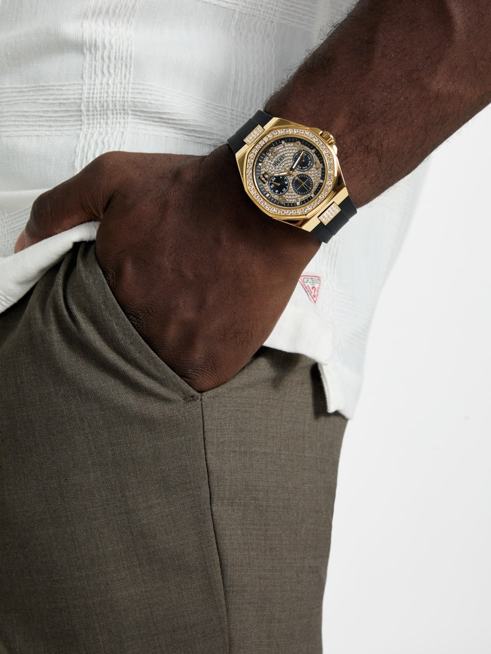 Gold-Tone and Black Multifunctional Watch - Image 2