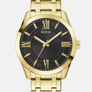 Gold-Tone and Black Analog Watch