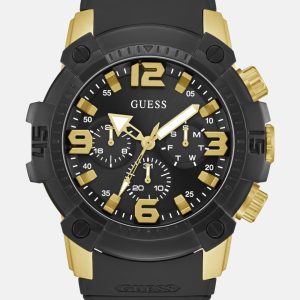 Black Chronograph Silicon Watch