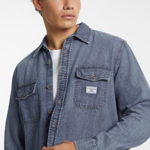 Classic Long-Sleeve Denim Shirt