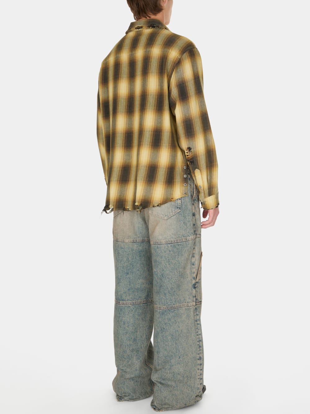 distressed flannel shirt - Image 4