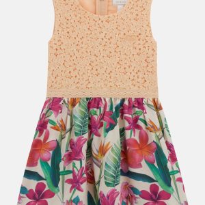 Lace and Tropical Floral Dress (2-7)