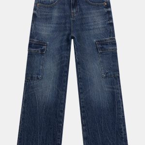 Wide-leg cargo jeans