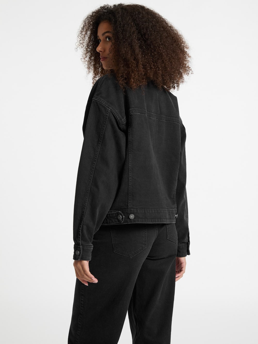 Oversized Denim Trucker Jacket - Image 4