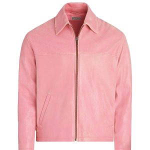 crackle leather jacket