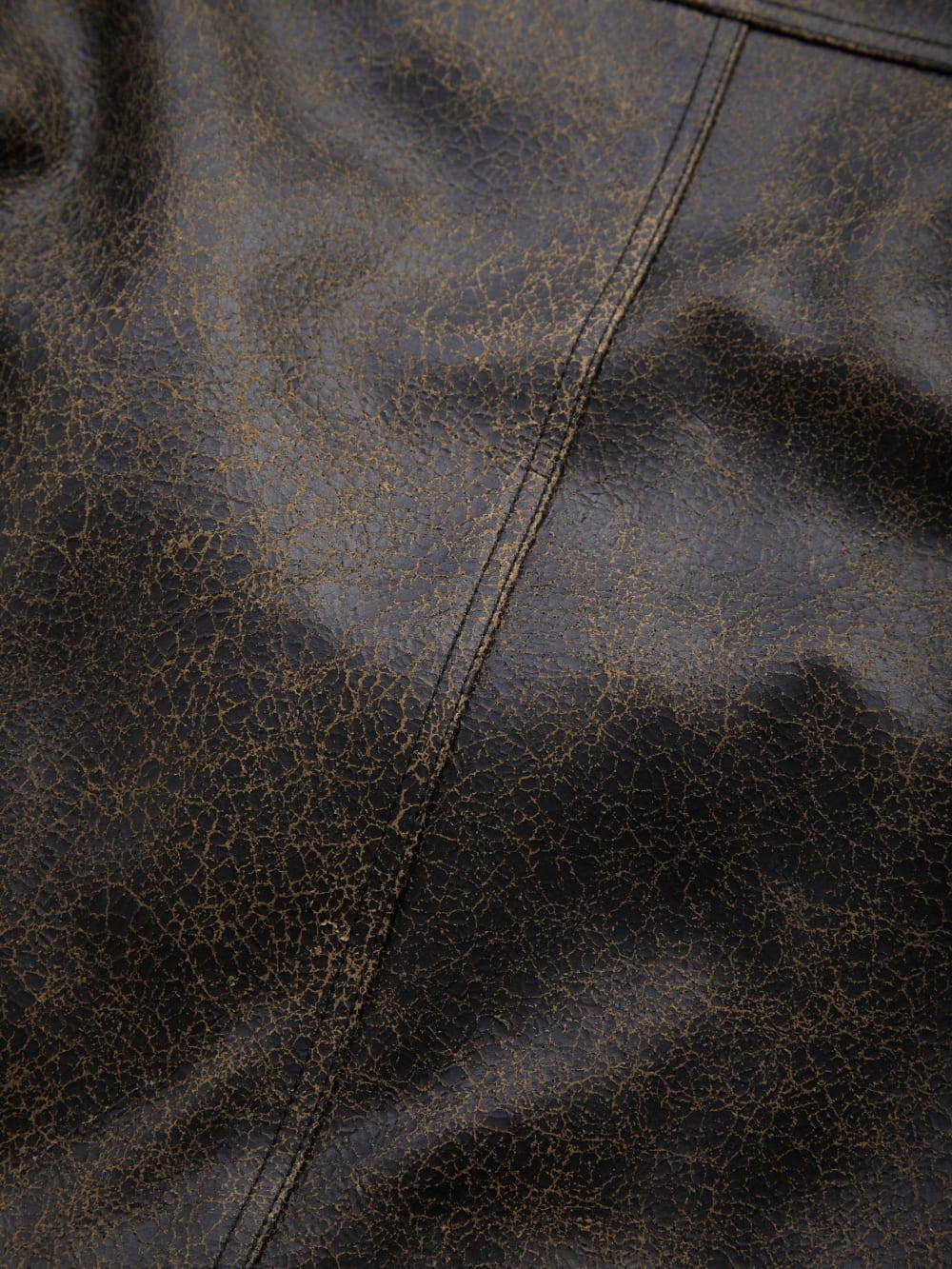 crackled leather moto jacket - Image 4