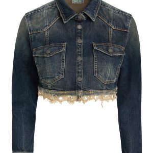 cropped denim jacket