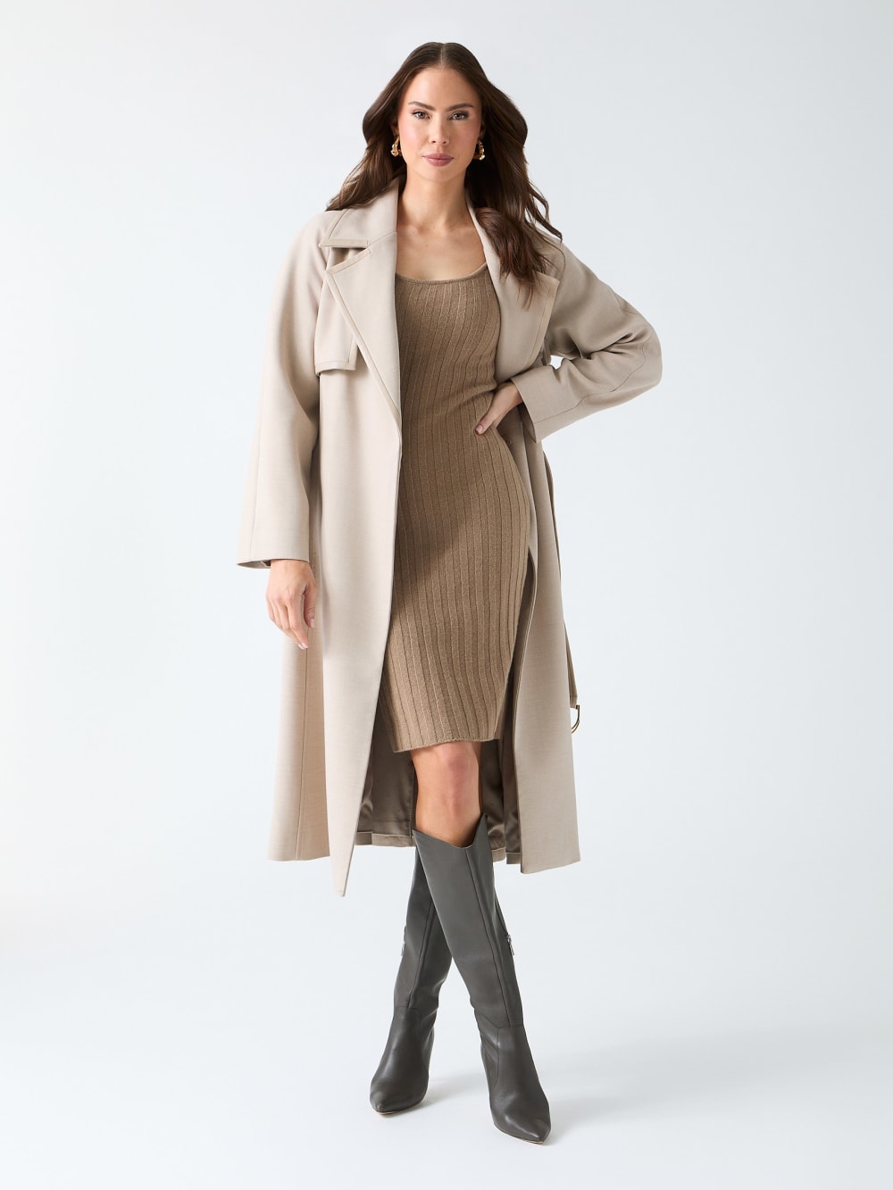Natalie Longline Trench Coat - Image 2