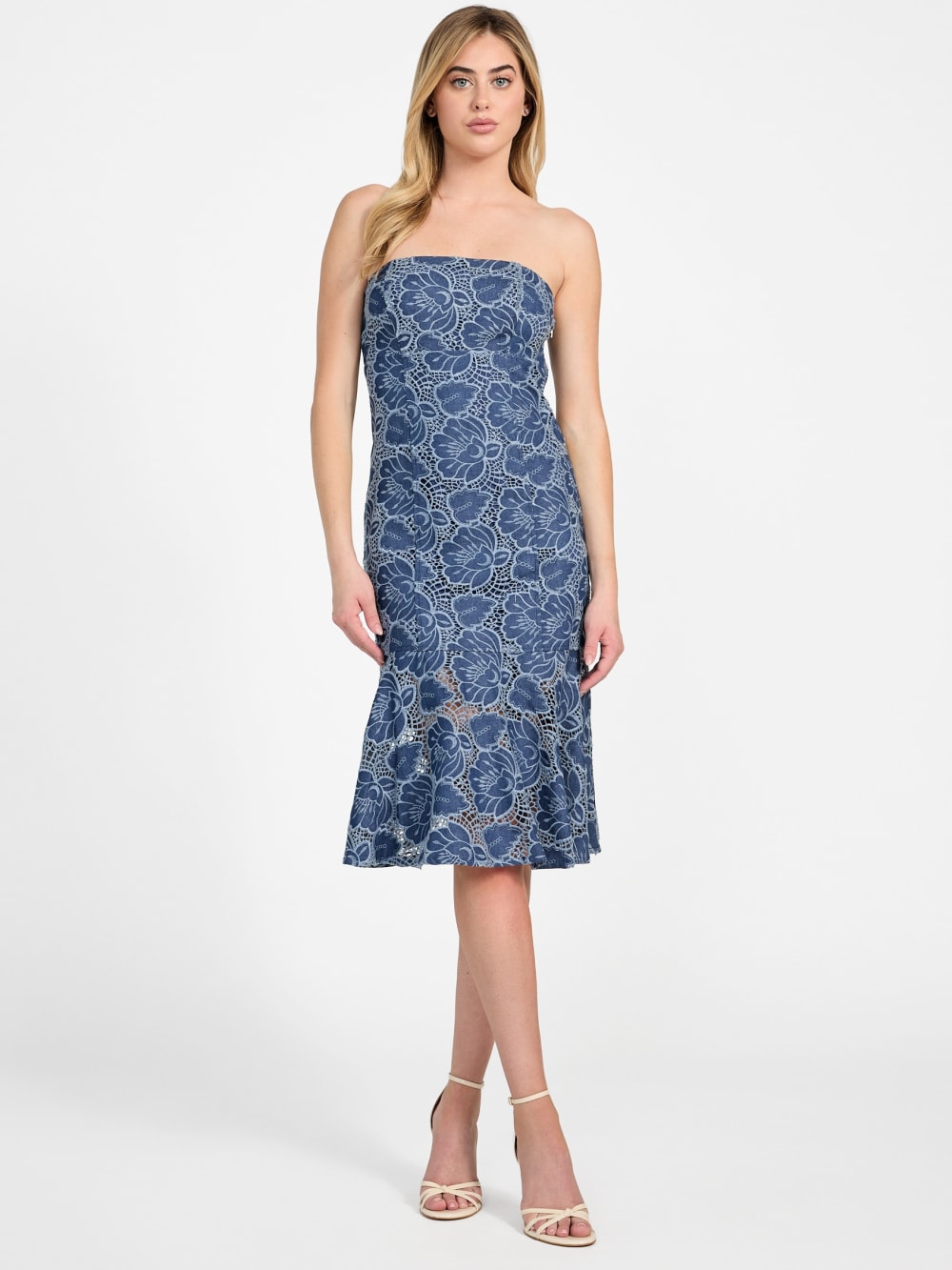 Maisy Lace Indigo Dress - Image 2
