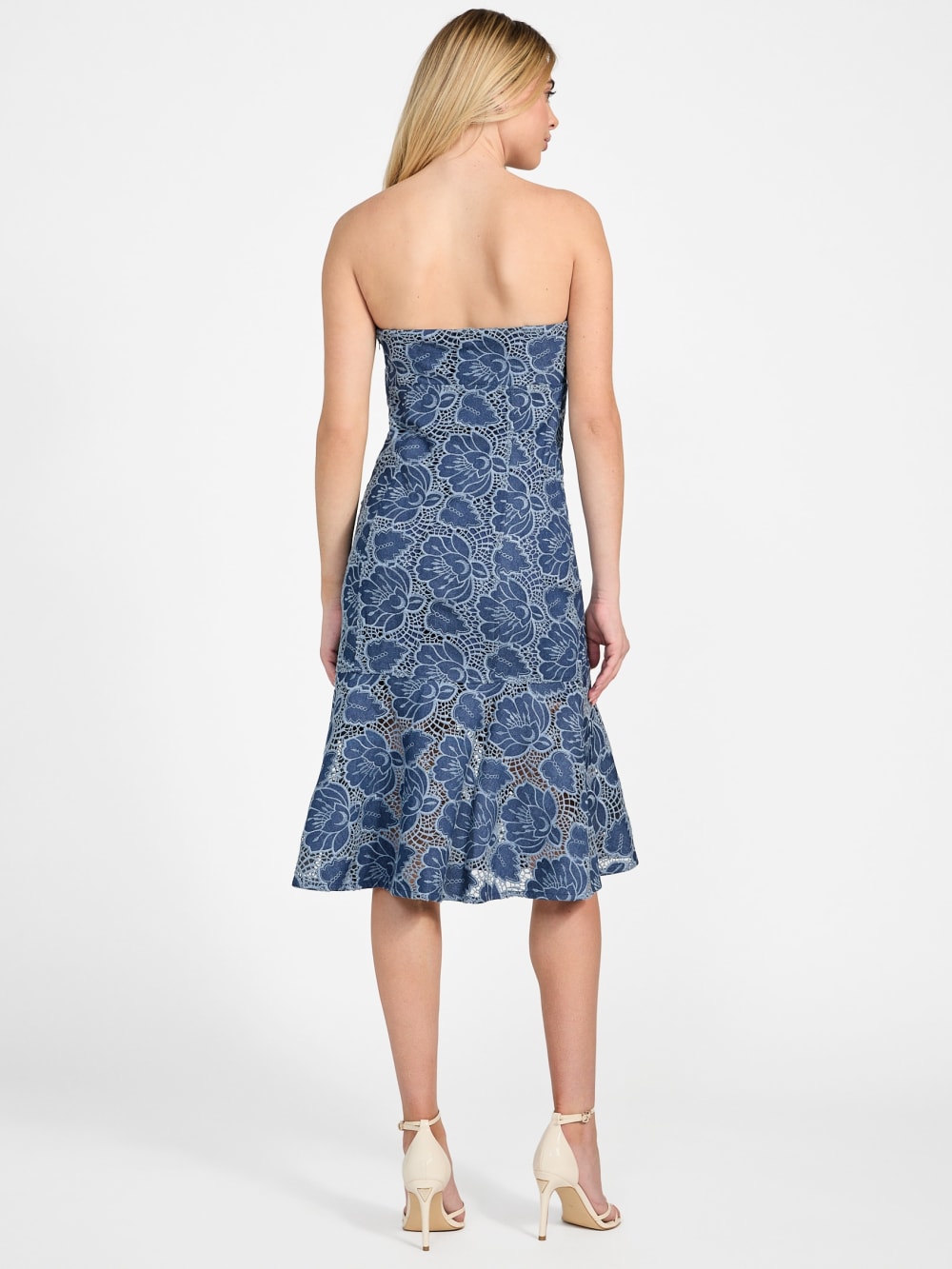 Maisy Lace Indigo Dress - Image 3