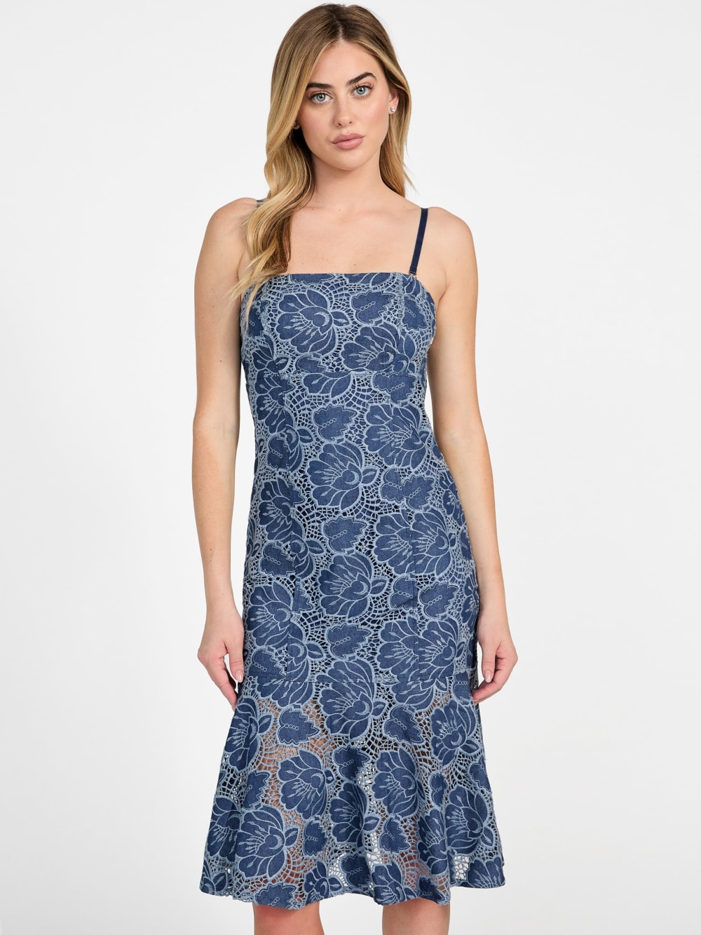 Maisy Lace Indigo Dress - Image 4