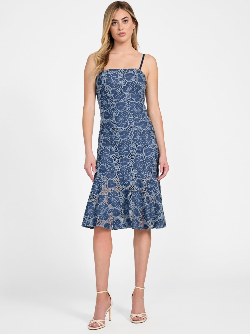 Maisy Lace Indigo Dress - Image 6