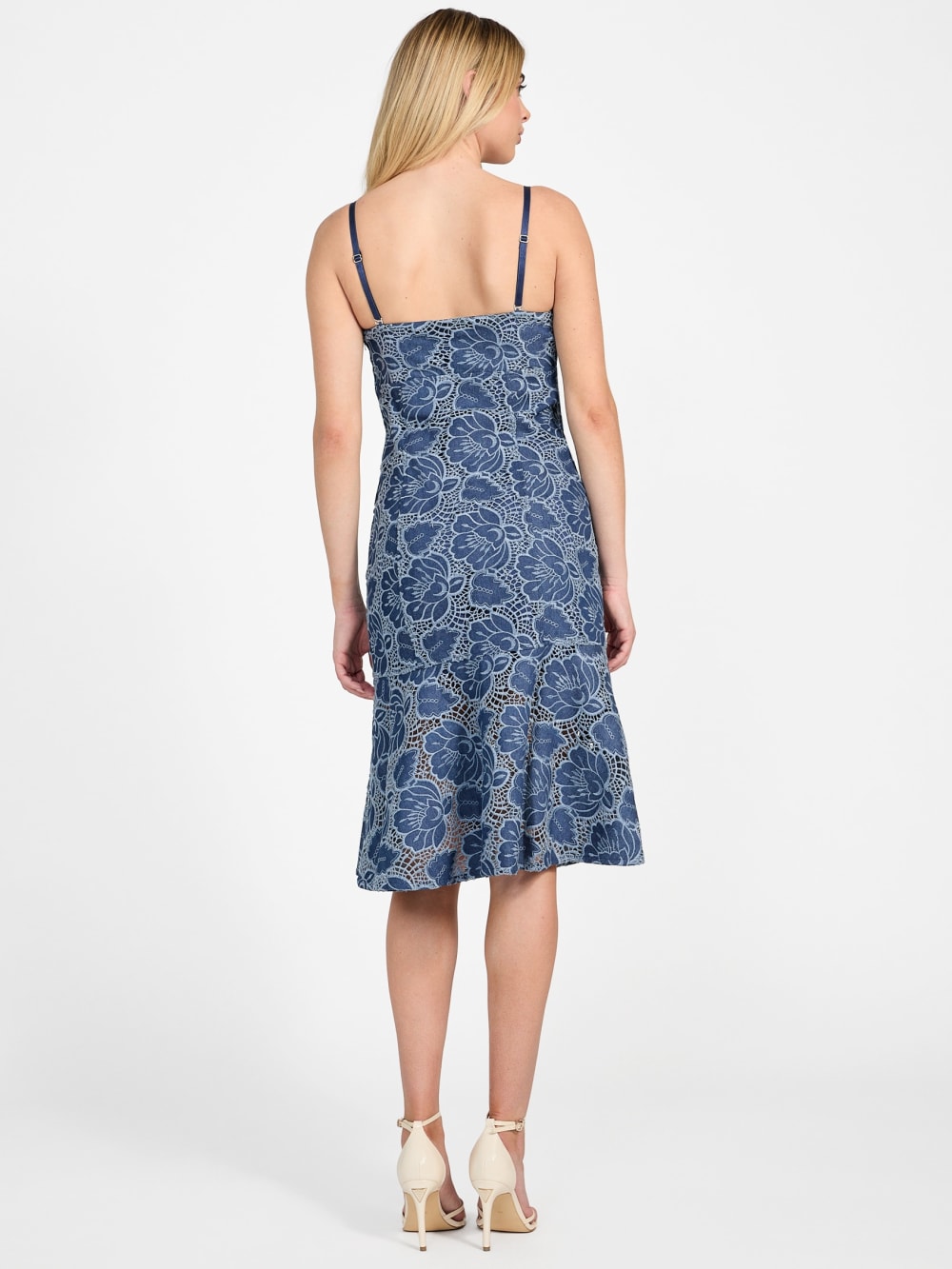 Maisy Lace Indigo Dress - Image 7