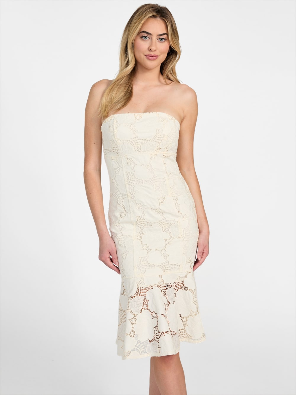 Maisy Strapless Lace Dress - Image 6