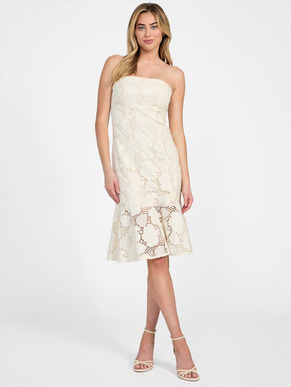 Maisy Strapless Lace Dress - Image 7