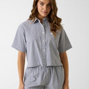 Checked boxy shirt