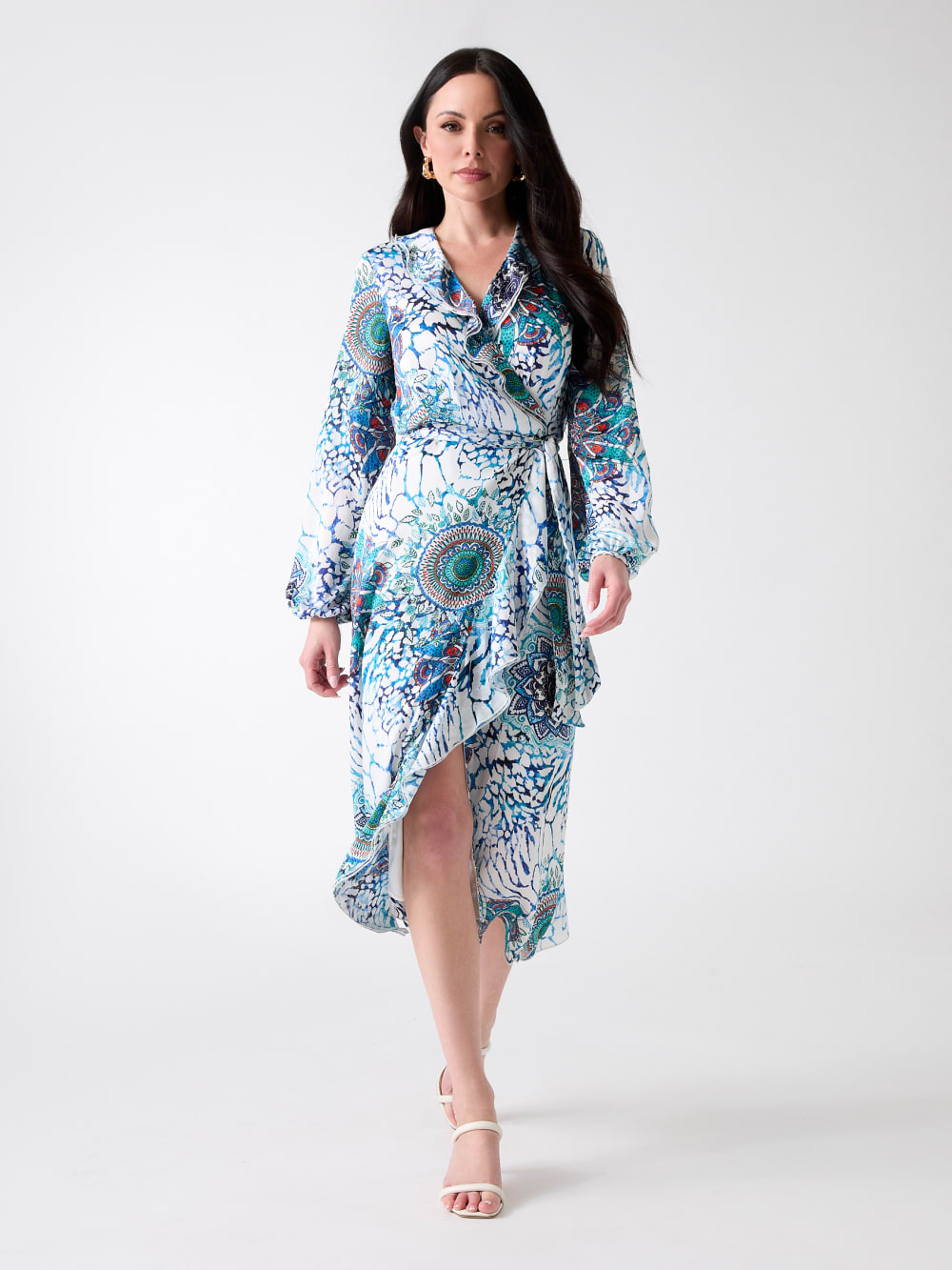 Mina Printed Wrap Dress - Image 2