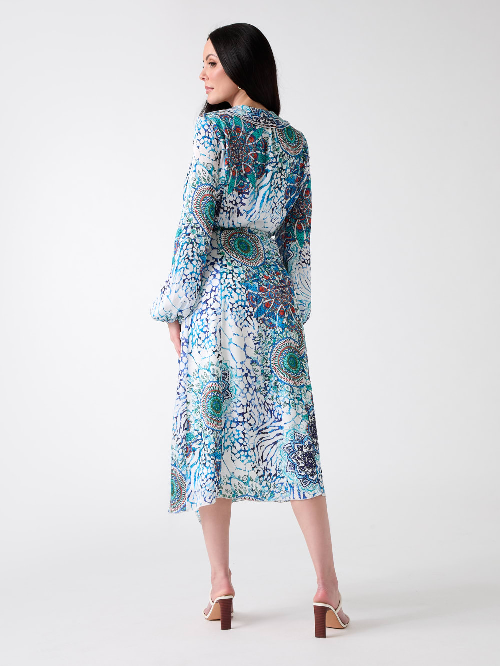 Mina Printed Wrap Dress - Image 4