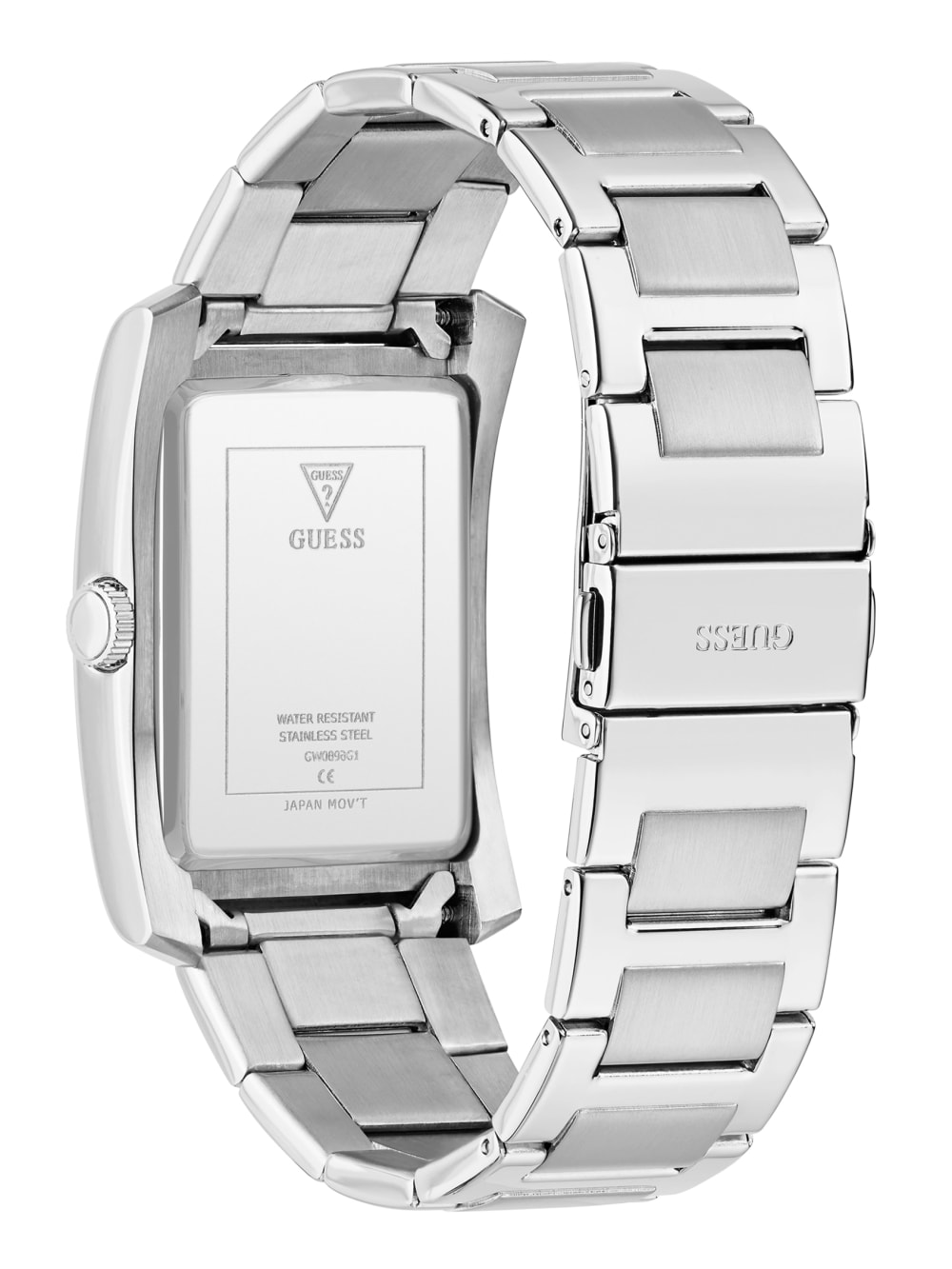 Silver-Tone and Black Square Analog Watch - Image 3