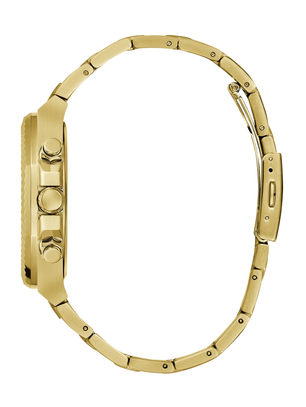 Ridged Gold-Tone and Blue Multifunction Watch - Image 2