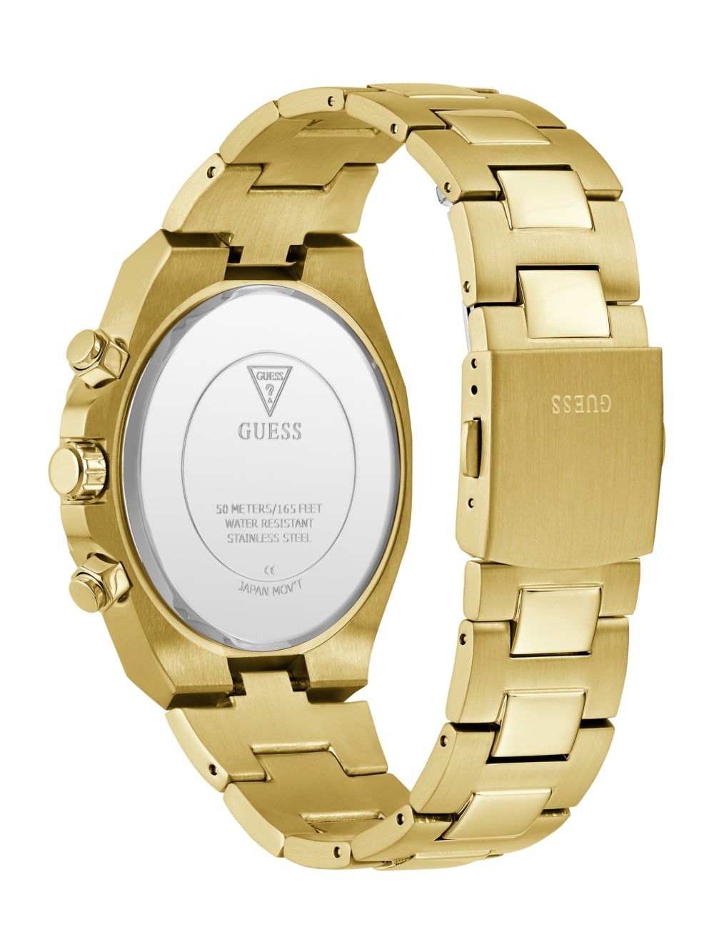 Ridged Gold-Tone and Blue Multifunction Watch - Image 3