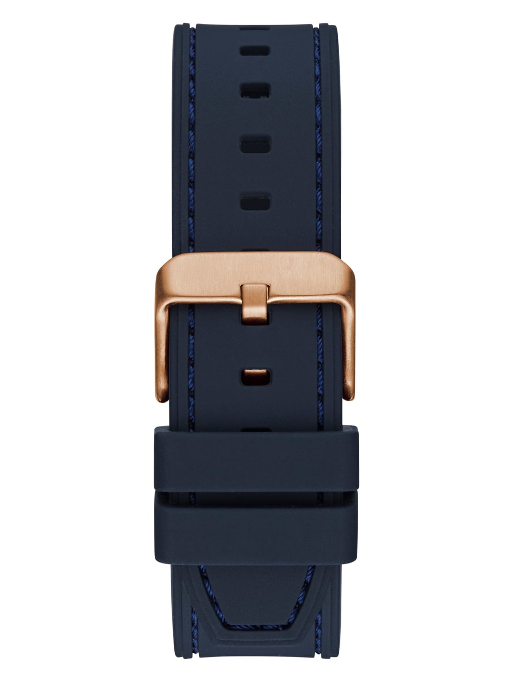 Rose Gold-Tone and Navy Silicone Multifunction Watch - Image 3