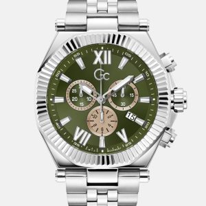 Gc Silver-Tone Multifunction Watch