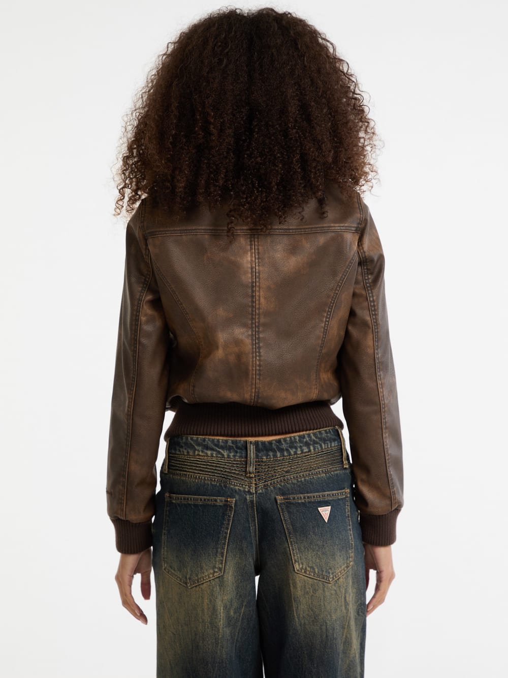 GUESS Originals Faux-Leather Aviator Jacket - Image 4