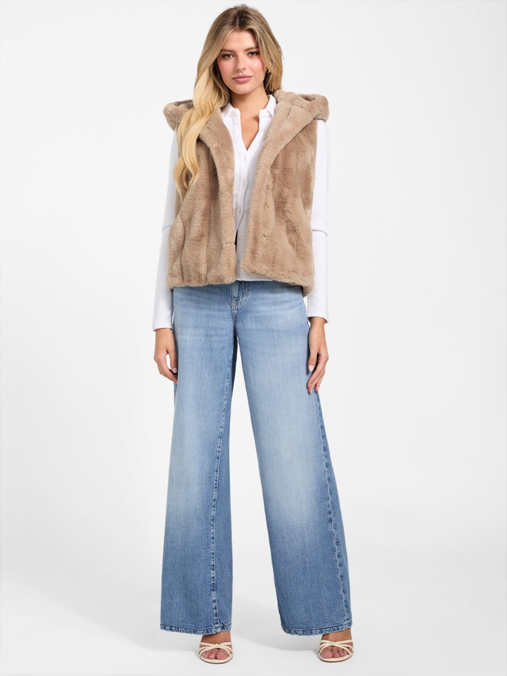 Sophy Hooded Faux-Fur Vest - Image 2