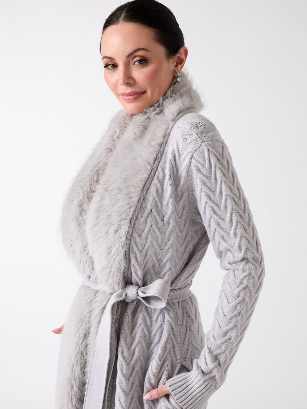 Paula Wrap Cardigan Coat - Image 3