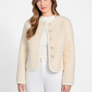 Ivana Faux-Fur Buttoned Jacket